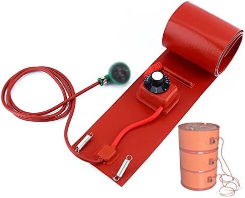 220V 2000W Heavy-Duty Drum Heater, Adjustable Temperature Heating Pad for 55 Gallon Barrels, Fast Warm-Up, Ideal for Industrial Use and Temperature Control in Kuwait
