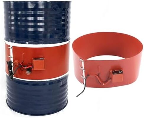 Electric Drum Heater Pad for 55 Gallon Barrel - Temperature Controlled Heating Wrap, Durable Metal Band for Rapid Heating & Efficient Insulation, Ideal for Winter Use in Kuwait