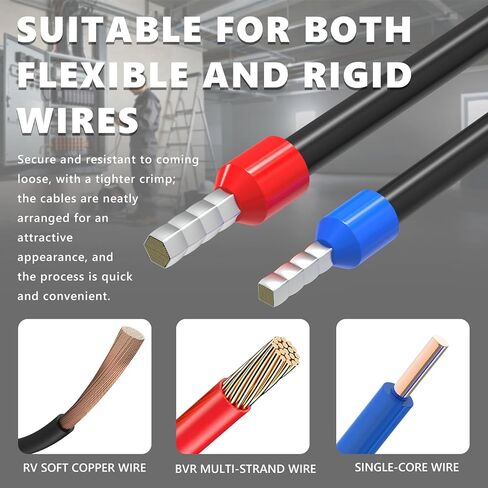 مجموعة أطراف الطويق 1800 قطعة من Newdeli AWG 22-8 موصلات الطويق السلكية مع أطراف نهاية الحبل المعزولة AWG 22-8 للأسلاك الكهربائية الصناعية ولوحات التحكم والإلكترونيات التي تصنعها بنفسك in Kuwait