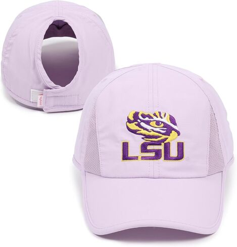 Ponyflo Women’s Collegiate Ponytail Hat, NCAA LSU Louisiana State University Tigers Baseball Cap for Women in Kuwait