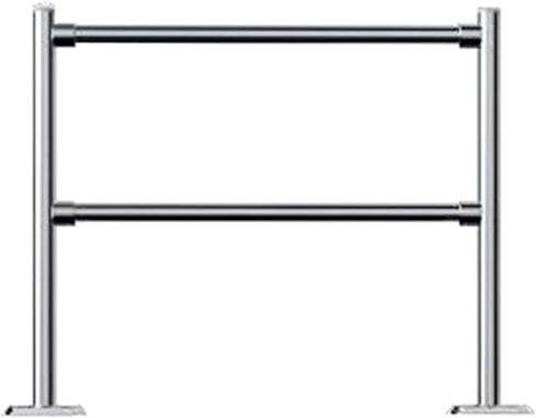 Spring-Loaded Automatic Swing Door for Supermarket Cashier Counter - Metal Safety Entrance Gate for Warehouses & Malls - Durable Silver Finish (200x100cm) in Kuwait