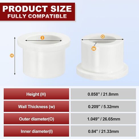 DTGN 10Pcs 3/4"x1/2" PVC Reducer Bushing Fitting, SCH40 (Socket x Socket) Furniture Grade PVC Pipe Fitting, Reducer Bush Adapter for Home Sewer Plumbing, Industrial, Pipe Connection in Kuwait