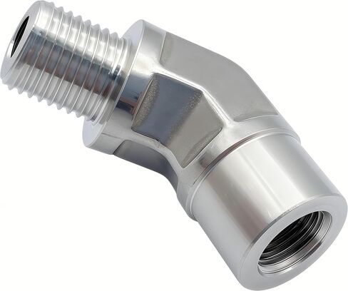Forged 316L Stainless Steel Pipe Fitting, 45 Degree Street Elbow, 3/8" NPT Male x 3/8" NPT Female (Pack of 1) in Kuwait