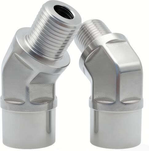 Forged 316L Stainless Steel Pipe Fitting, 45 Degree Street Elbow, 3/8" NPT Male x 3/8" NPT Female (Pack of 1) in Kuwait