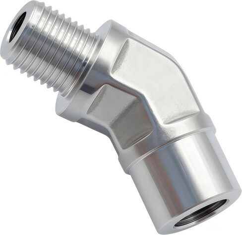 Forged 316L Stainless Steel Pipe Fitting, 45 Degree Street Elbow, 3/8" NPT Male x 3/8" NPT Female (Pack of 1) in Kuwait