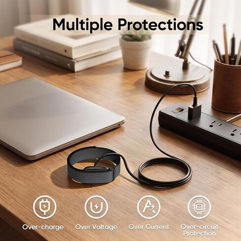 كابل شحن سريع لجوجل فيتبيت إير 3.3 قدم، USB-A | الامتزاز المغناطيسي، اتصالات مطلية بالذهب، حماية فاحش in Kuwait