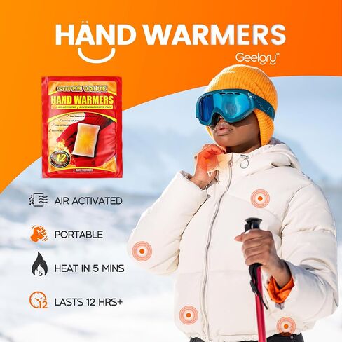 Hand Warmers Disposable 240Pcs, Long-Lasting Up to 12 Hours for Warm Body, Safe Portable for Hand and Foot, Heater for Camping, Fishing, Winter for Women Men Mom Dad in Kuwait
