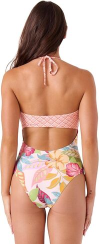 Roxy Women's One Piece Knot Peek-a-Boo Swimsuit, Adjustable, Removable Cups, Mod in Kuwait