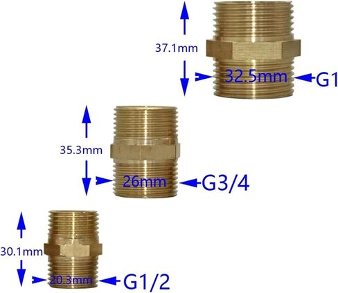 2 قطعة 1/2 "3/4" 1 "ذكر النحاس الخيوط موصل خرطوم إصلاح 2-Way خرطوم الحنفية تركيبات حديقة موصل حنفية المياه (G1) in Kuwait