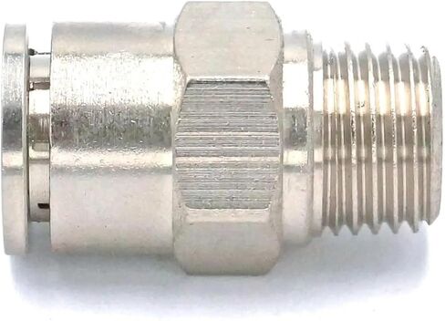 1/4" Male to Fit Tube O/D 10mm Pneumatic Nickel Brass Push In Connector Union Quick Release Air Fitting Plumbing in Saudi Arabia