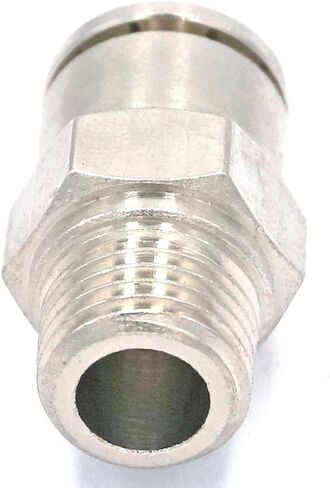 1/4" Male to Fit Tube O/D 10mm Pneumatic Nickel Brass Push In Connector Union Quick Release Air Fitting Plumbing in Saudi Arabia