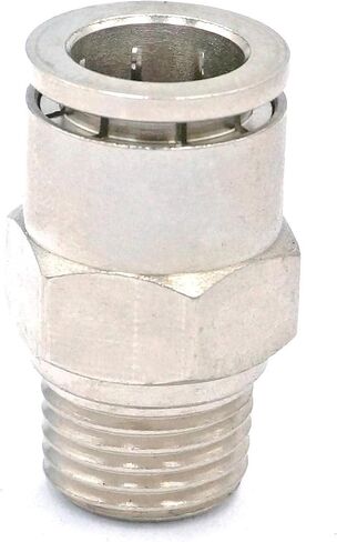 1/4" Male to Fit Tube O/D 10mm Pneumatic Nickel Brass Push In Connector Union Quick Release Air Fitting Plumbing in Saudi Arabia