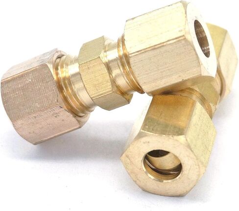 Fit 1/4" x 1/4" Tube OD Straight Compression Union Brass Pipe Fitting Connector in Saudi Arabia