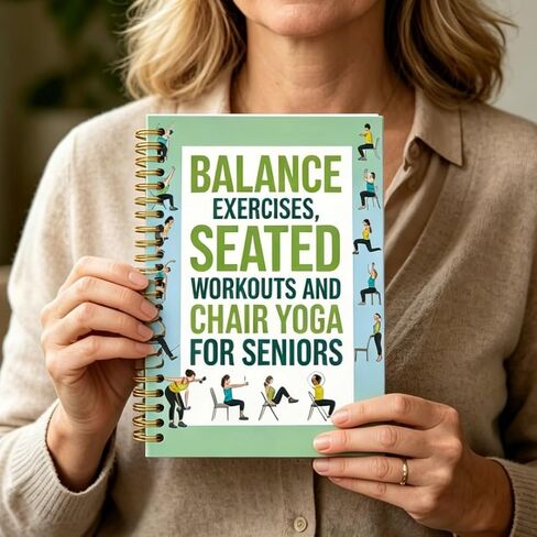 Chair Yoga Book Low-Impact Guide for Balance Mobility and Strength Seated Workouts for Home Office Senior Living Routines, 1PC in Saudi Arabia
