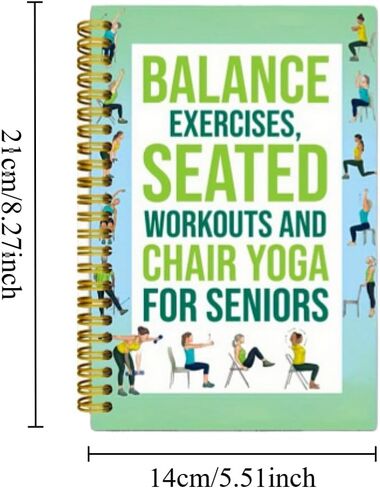 Chair Yoga Book Low-Impact Guide for Balance Mobility and Strength Seated Workouts for Home Office Senior Living Routines, 1PC in Saudi Arabia