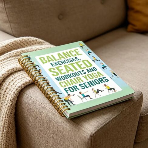 Chair Yoga Book Low-Impact Guide for Balance Mobility and Strength Seated Workouts for Home Office Senior Living Routines, 1PC in Saudi Arabia