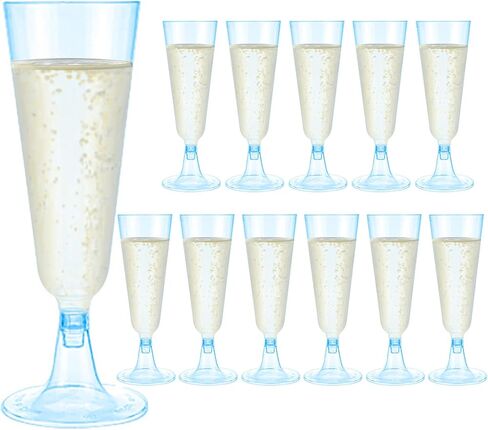 Champagne Flutes Plastic,25 Pack Wine Glasses,Disposable Champagne Glasses,5 Oz Pink Shot Cups,New Year Christmas Party Wedding Birthday Graduation Drinking Dessert Cocktail Cups Decorations in Kuwait