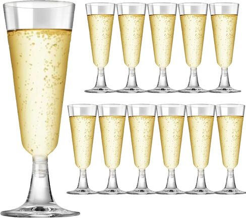 Champagne Flutes Plastic,25 Pack Wine Glasses,Disposable Champagne Glasses,5 Oz Pink Shot Cups,New Year Christmas Party Wedding Birthday Graduation Drinking Dessert Cocktail Cups Decorations in Kuwait