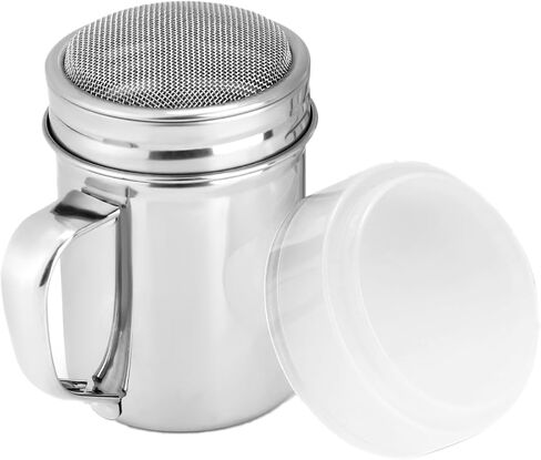 Accmor Powdered Sugar Shaker Duster with Handle, Cinnamon Shaker Flour Duster Sifter, Fine Mesh Stainless Steel Shaker for Sugar Flour Cocoa Coffee Bar, 6 Ounce, 2 Pack in Kuwait