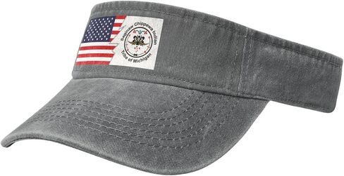 قبعة Chippewa Michigan Logo وAmerican Sun Visor Hat للنساء والرجال، قبعة بيسبول علوية فارغة، قبعة جولف in Kuwait