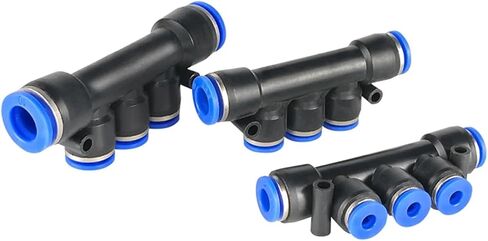 Pneumatic Fittings PK/PKG Five Reducing Pipe Connector 4-12mm OD Air Hose Push In Gas Quick Connector Fitting Plumbing(PK 12mm) Plumbing Fittings in Kuwait