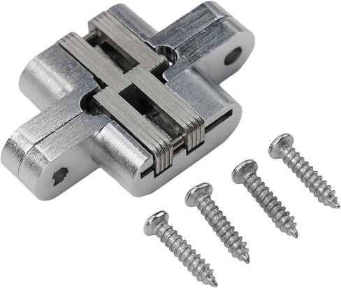 Stainless Steel Invisible Folding Door Cross Hinge Furniture Hardware Accessories 1Pcs(13x45MM) in Kuwait