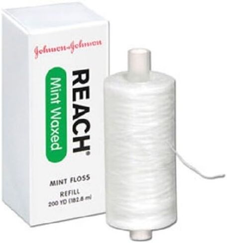 1 x Johnson & Johnson Reach Mint Floss Waxed refill spool, 200 yds, 2733 by Reach in Kuwait