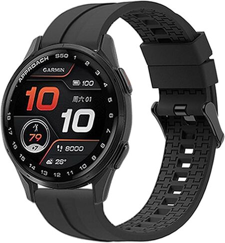 سوار ساعة رياضي من السيليكون متوافق مع Garmin Approach S50/Forerunner 55/165/170، 20 مم، حزام تحرير سريع قابل للتنفس، أحزمة ساعة بديلة تناسب vivoactive 6 5 3/venu SQ2 للنساء والرجال in Kuwait