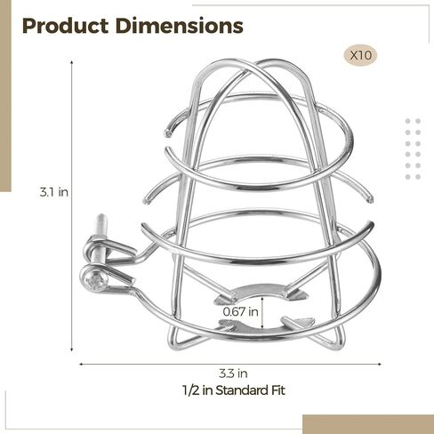 10 PCS Fire Sprinkler Head Guard Cage, 1/2 in Stainless Steel Sprinkler Protector Cover, Ceiling Mounted Impact Protection Bracket Fire Extinguishing System Safety Cage in Kuwait