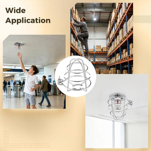 10 PCS Fire Sprinkler Head Guard Cage, 1/2 in Stainless Steel Sprinkler Protector Cover, Ceiling Mounted Impact Protection Bracket Fire Extinguishing System Safety Cage in Kuwait