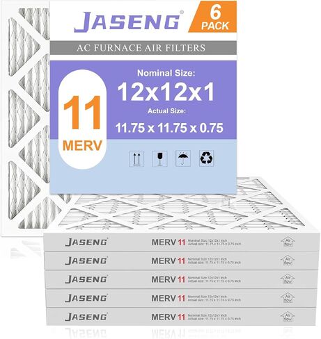6 عبوات من فلاتر هواء الفرن 12 × 12 × 1، فلتر MERV 11 MPR 1000 وFPR 7، استبدال فلتر الهواء HVAC (الأبعاد الدقيقة: 11 3/4 بوصة × 11 3/4 بوصة × 3/4 بوصة) in Kuwait
