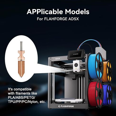 AD5X فوهة كربيد التنجستن المتكاملة 0.4 AD5X فوهات Hotend 0.4 مم مُحدثة مجموعات الطارد المجمعة للطابعة ثلاثية الأبعاد - جميع المعادن الساخنة / رأس الطباعة in Kuwait