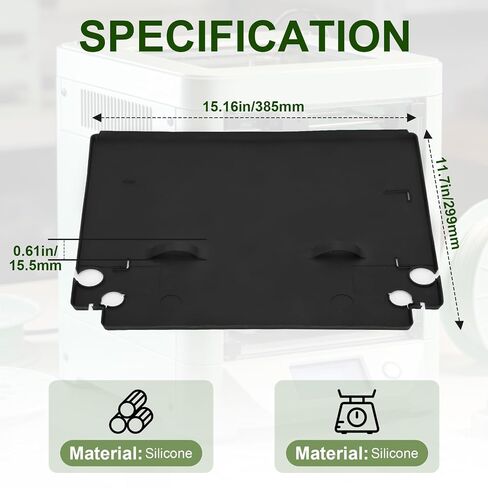 Gather Filament Waste for Bambu Lab P1P P1S X1C X1E, 3D Printer Waste Collector Mat/Purge Catcher Tray, Silicone Anti-Static Waste Pad with Raised Edges & Handles,3D Printing Accessories Easy Clean in Kuwait