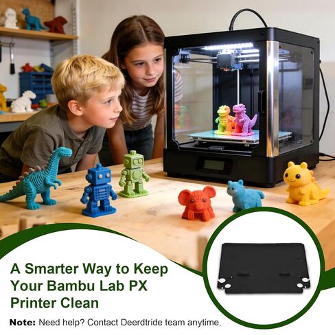 Gather Filament Waste for Bambu Lab P1P P1S X1C X1E, 3D Printer Waste Collector Mat/Purge Catcher Tray, Silicone Anti-Static Waste Pad with Raised Edges & Handles,3D Printing Accessories Easy Clean in Kuwait