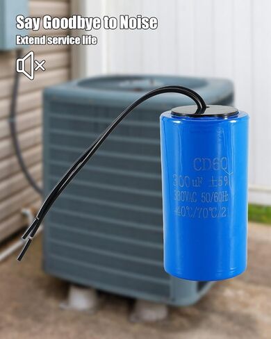 CD60 Motor Starting Capacitor 300uF 330VAC 50Hz/60Hz for Air Compressor Motors Water Pump Motors Air Conditioning Compressors, Blue, Cylindrical Aluminum Shell Package in Kuwait