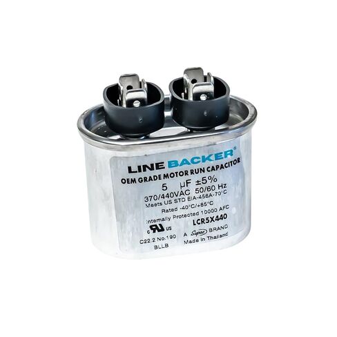 مكثف سوبكو بيضاوي 5 فائق التوهج 370/440 فولت لمحركات HVAC وضواغط LCR5X440 Linebacker in Kuwait