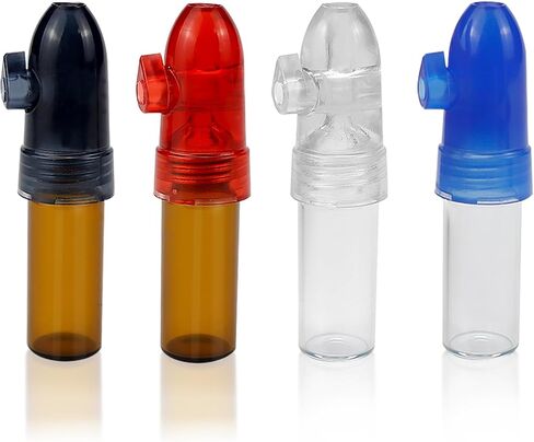 4 Pack Portable Dispenser, Spice Storage Bottles, Salt and Pepper Shakers, Refillable Glass Bottle With Knob Switch for Kitchen, Traveling in Kuwait