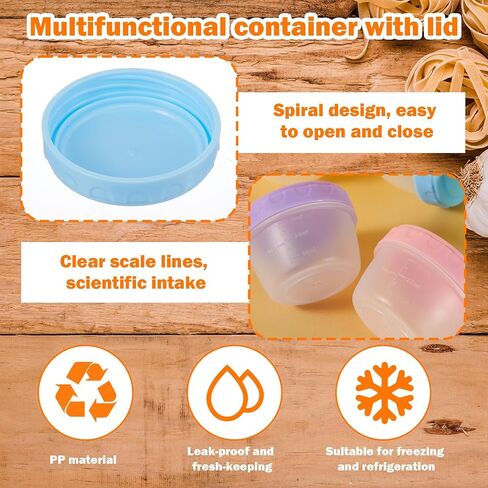 12 Pack 2 oz Salad Dressing Container Set, 6 Silicone Small Condiment Squeeze Bottles, 6 Sauce Containers Cups, with Sticker and Brush Leakproof Condiment Containers with Lid for Lunch Travel in Kuwait