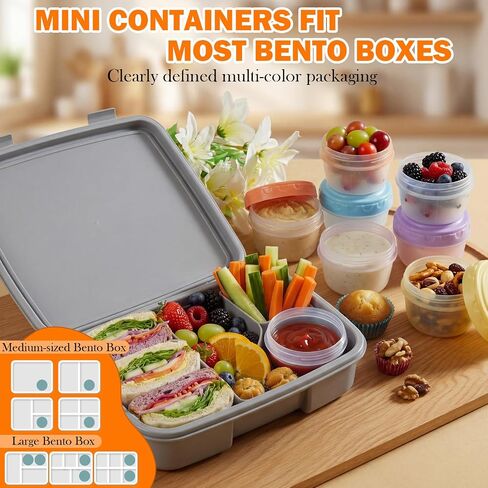 12 Pack 2 oz Salad Dressing Container Set, 6 Silicone Small Condiment Squeeze Bottles, 6 Sauce Containers Cups, with Sticker and Brush Leakproof Condiment Containers with Lid for Lunch Travel in Kuwait