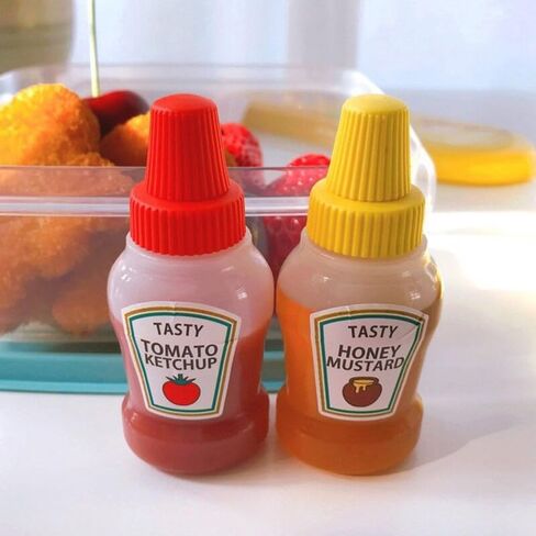 Mini Season Sauce Bottle Portable Tomato Ketchup Bottle Kitchen Gadget Container, 2 Pieces in Kuwait