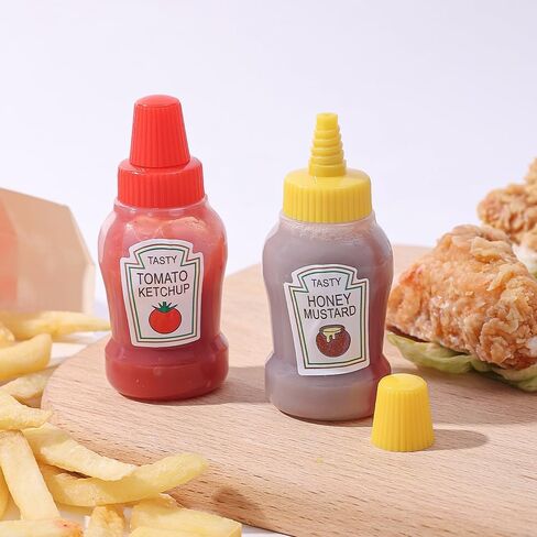 Mini Season Sauce Bottle Portable Tomato Ketchup Bottle Kitchen Gadget Container, 2 Pieces in Kuwait