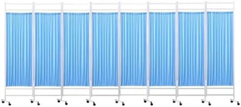 Foldable 8-Panel Medical Privacy Screen with Removable Nylon Fabric - Ideal Room Divider for Hospitals, Clinics, Offices, and Beauty Salons (Color-2) in Kuwait