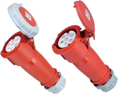 7-Hole Industrial Coupler 16/32A Mobile Waterproof Connector Aviation Portable Female Output Socket(7-core16aconnectorip44) in Kuwait