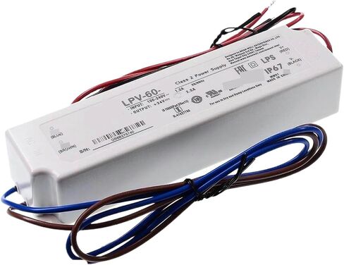 LED Driver LPV-60 60W 5V 12V 15V 24V 36V 48V Waterproof IP67; LPV-60-36 | LPV6036 in Saudi Arabia