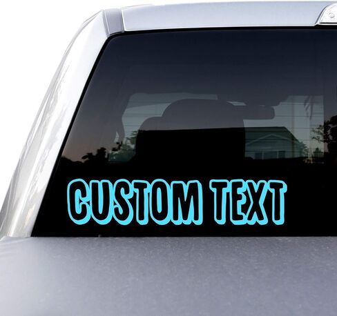 Custom Text Font Name Decal Sticker Compatible with Tumbler Cup, Laptop, Phones, Boats, and Vehicles (Glitter Colors Available) in Kuwait