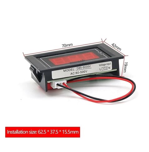 D85-5035 التيار المتناوب شاشة ديجيتال الجهد متر 2-سلك LCD لوحة رقمية متر عرض التيار المتناوب تستر 60-500 فولت جزءا لا يتجزأ من جهاز قياس الجهد الكهربائي in Kuwait