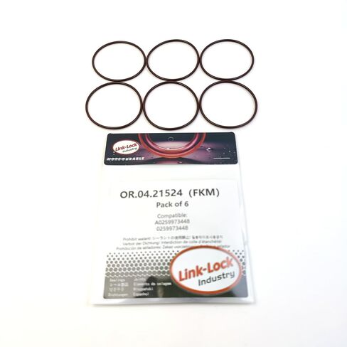6 قطعة OR.04.21524 FKM Viton ختم O-Ring عدة من مشعب العادم A0259973448 0259973448 لـ M Mercedes-Benz-OM642 in Kuwait