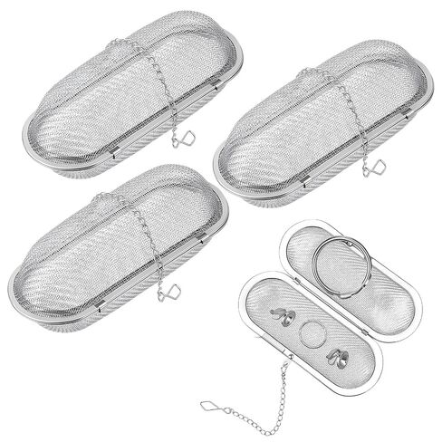 3 Pcs Ultrasonic Cleaner Baskets, Stainless Steel Basket Parts Cleaner Machine, Jewelry Cleaners Small Parts Cleaning Basket for Diamond Ring Jewelry in Kuwait