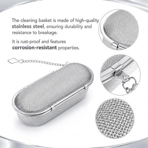 3 Pcs Ultrasonic Cleaner Baskets, Stainless Steel Basket Parts Cleaner Machine, Jewelry Cleaners Small Parts Cleaning Basket for Diamond Ring Jewelry in Kuwait