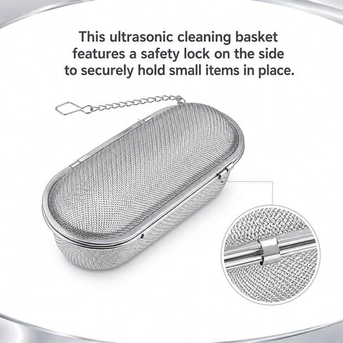 3 Pcs Ultrasonic Cleaner Baskets, Stainless Steel Basket Parts Cleaner Machine, Jewelry Cleaners Small Parts Cleaning Basket for Diamond Ring Jewelry in Kuwait